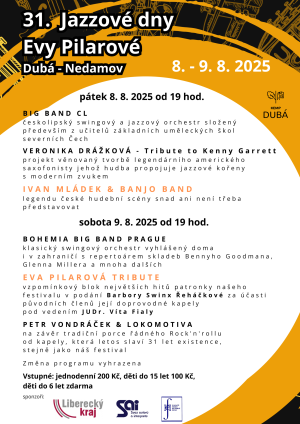 Jazzové dny Dubá Nedamov 8. - 9. 8. 2025